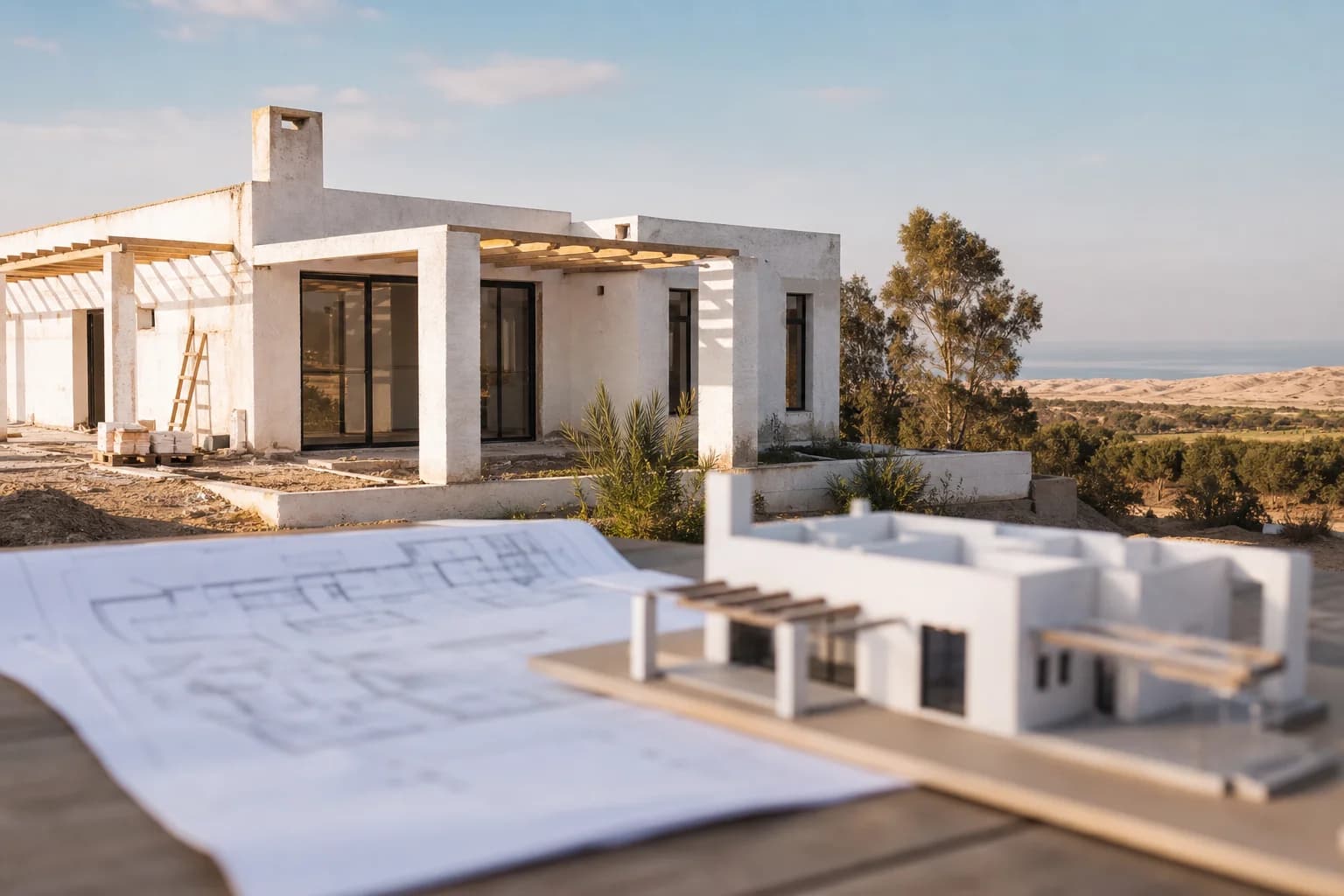 Villa neuve sur plan à Essaouira — projet VEFA Casa Ibiza